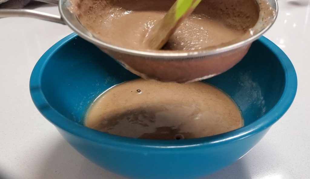 to make Nicaraguense Cacao you must strain the blended liquid.