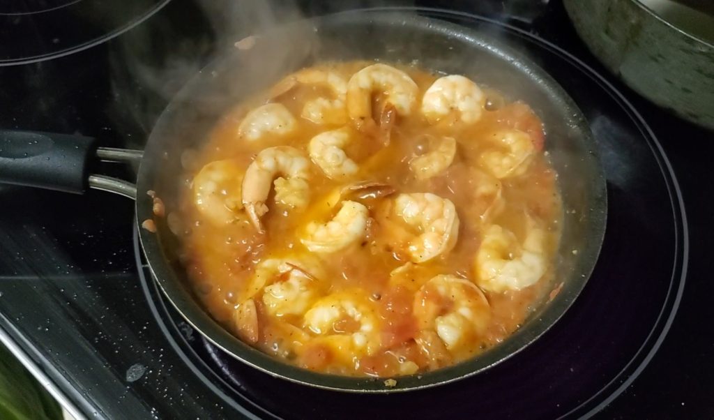 Puerto Rican Mofongo with Sauteed Shrimp in Tomato Sauce