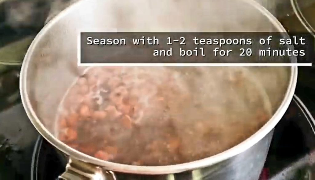 Authentic Gallo Pinto starts with boiling bagged red beans. It's recommended to NOT use canned beans. 