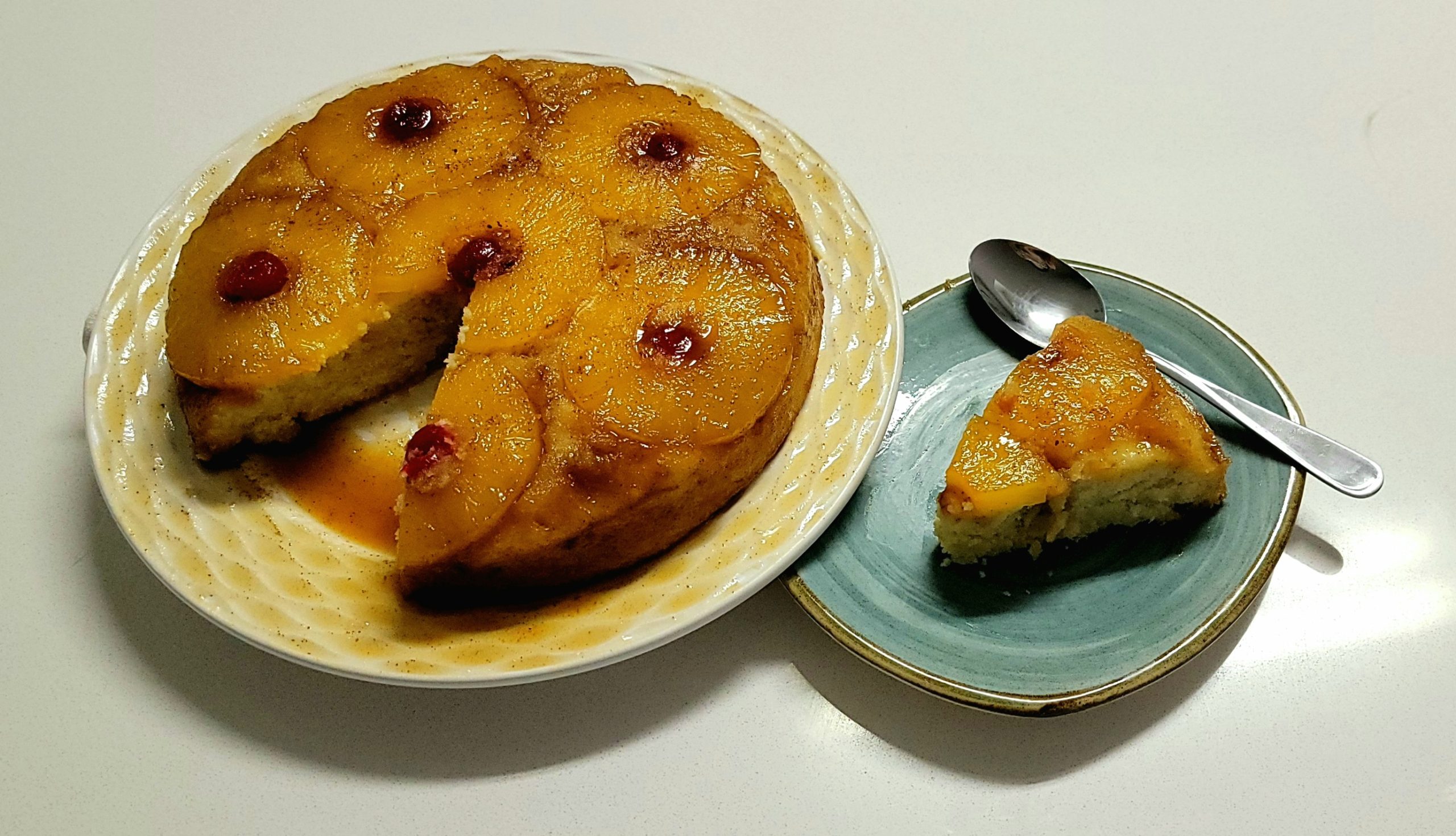 Pineapple Upside Down Coconut Rum Cornmeal Cake - Sprinkle Bakes